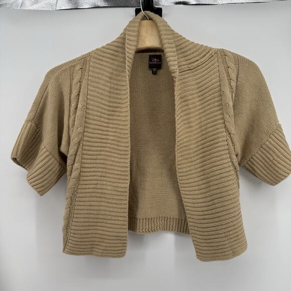 Vtg 2b BEBE Y2K Cardigan Fisherman Knit Professional Neutral Office Women Small - Picture 2 of 14